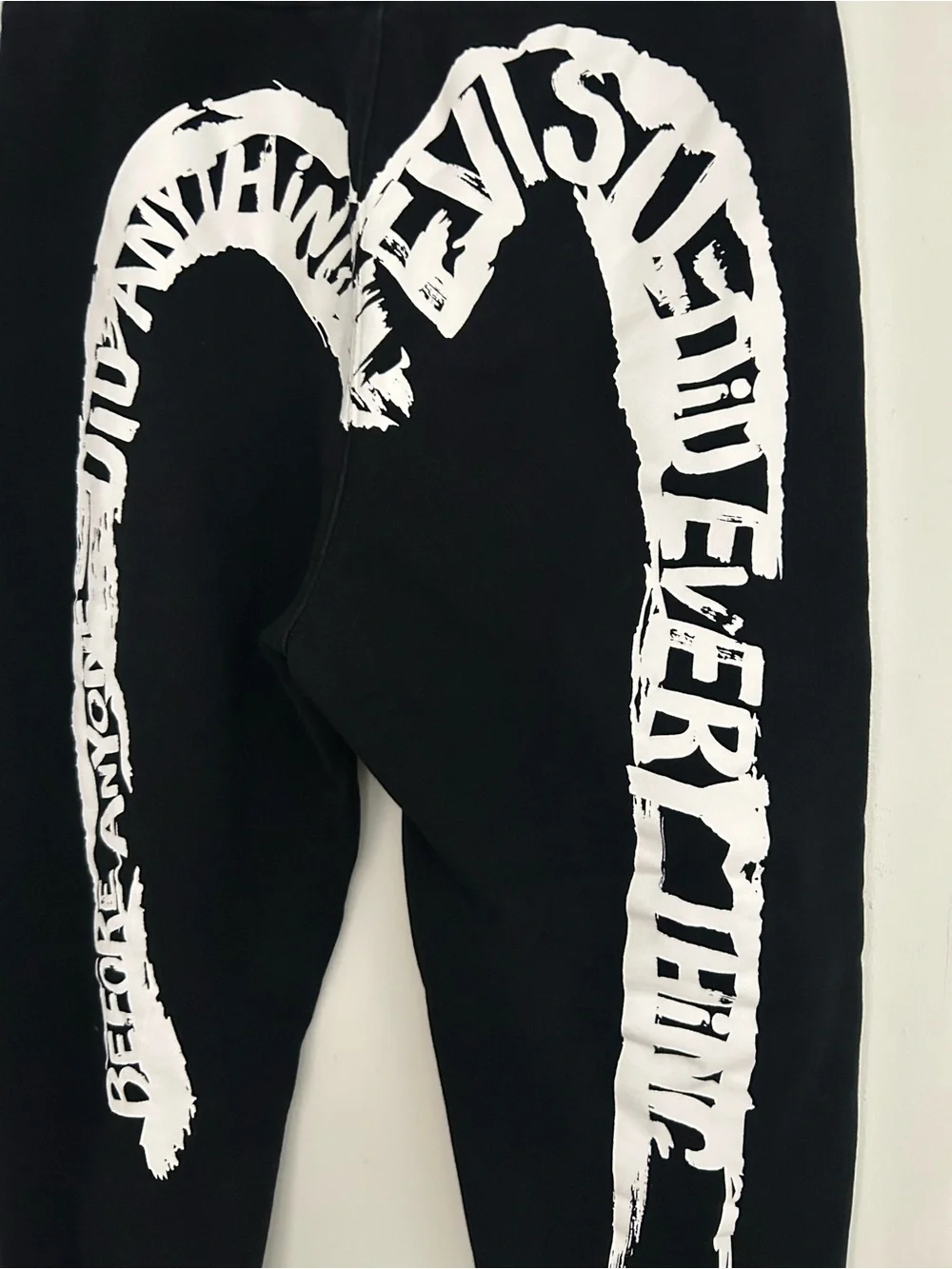 Evisu Logo Black Sweats Pants Japanese Sweats Men’s Size Small